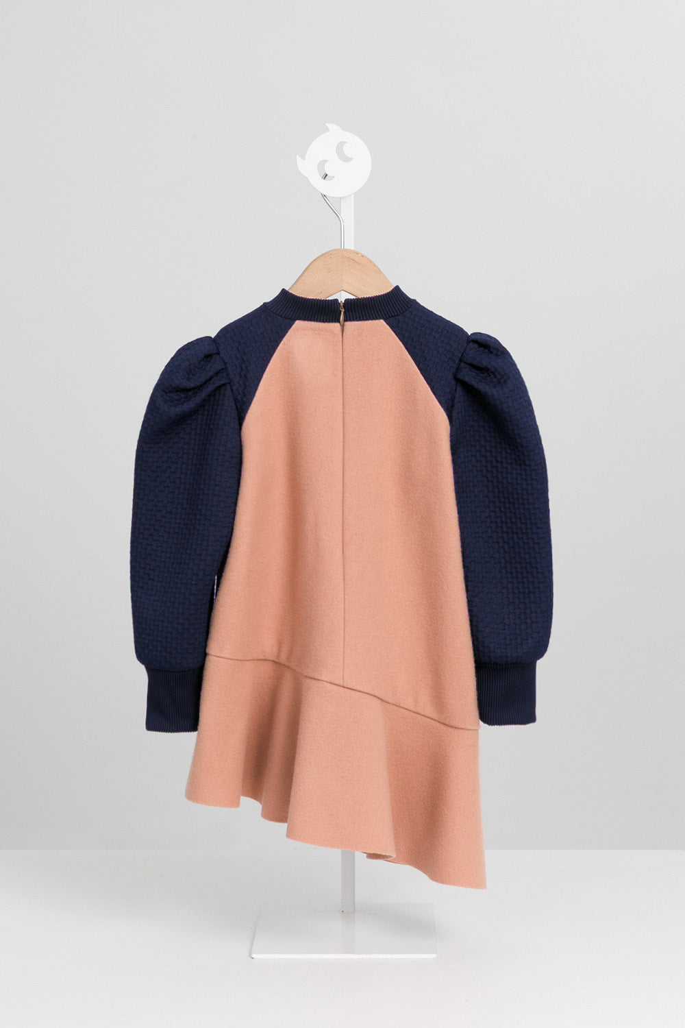 【予約商品】Luxuryコレクション:アシンメトリーウールロング丈トップス