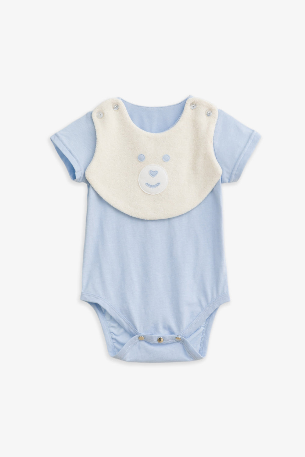 照片缺少【予約商品】Basicコレクション:bbc Zoo スタイ付き半袖ロンパース