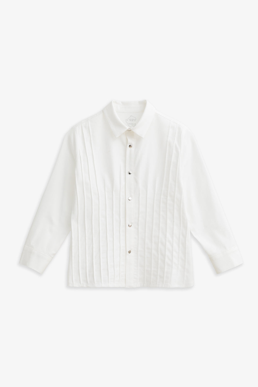 【予約商品】Mainコレクション:Little Poet ピンタック オーガニックコットン長袖シャツ