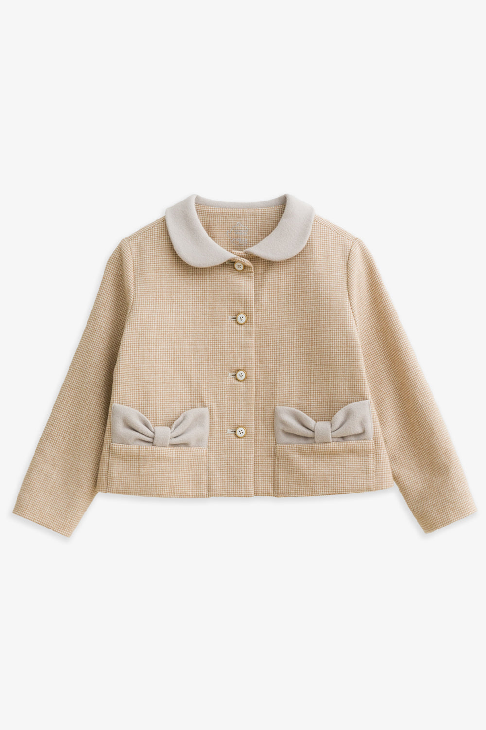 【予約商品】Luxuryコレクション:Winter Tale ハウンドトゥース リボンポケット長袖ジャケット