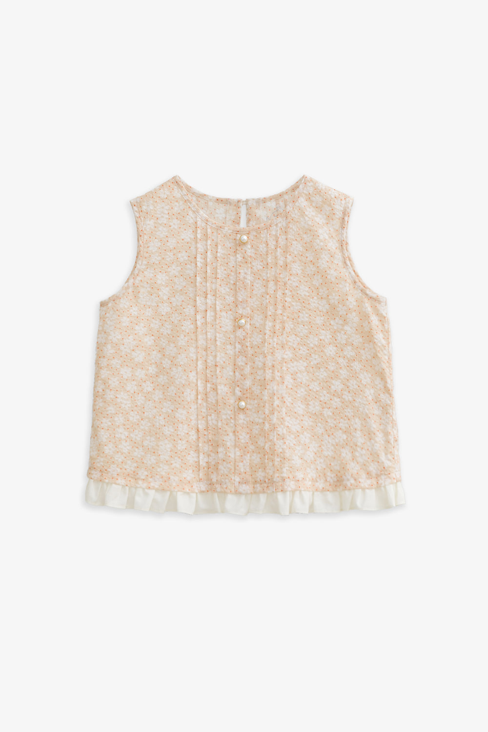 【予約商品】Luxury コレクション:Bloom ピンタックフロントノースリーブトップス
