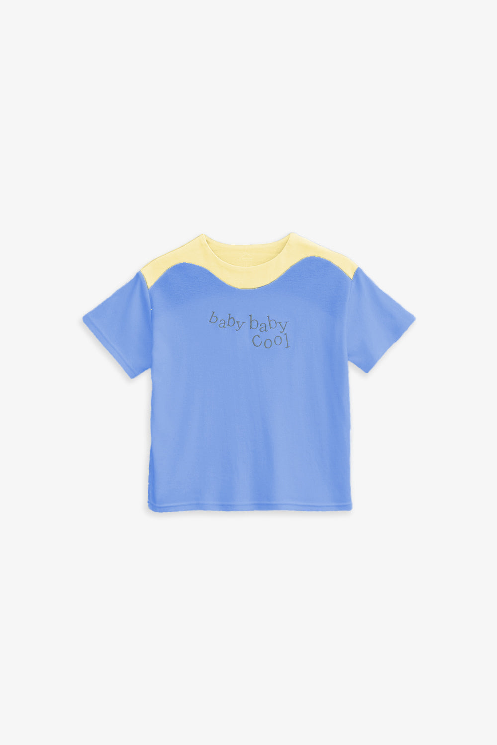 【予約商品】Main コレクション Modern ロゴ刺繍切替デザインTシャツ