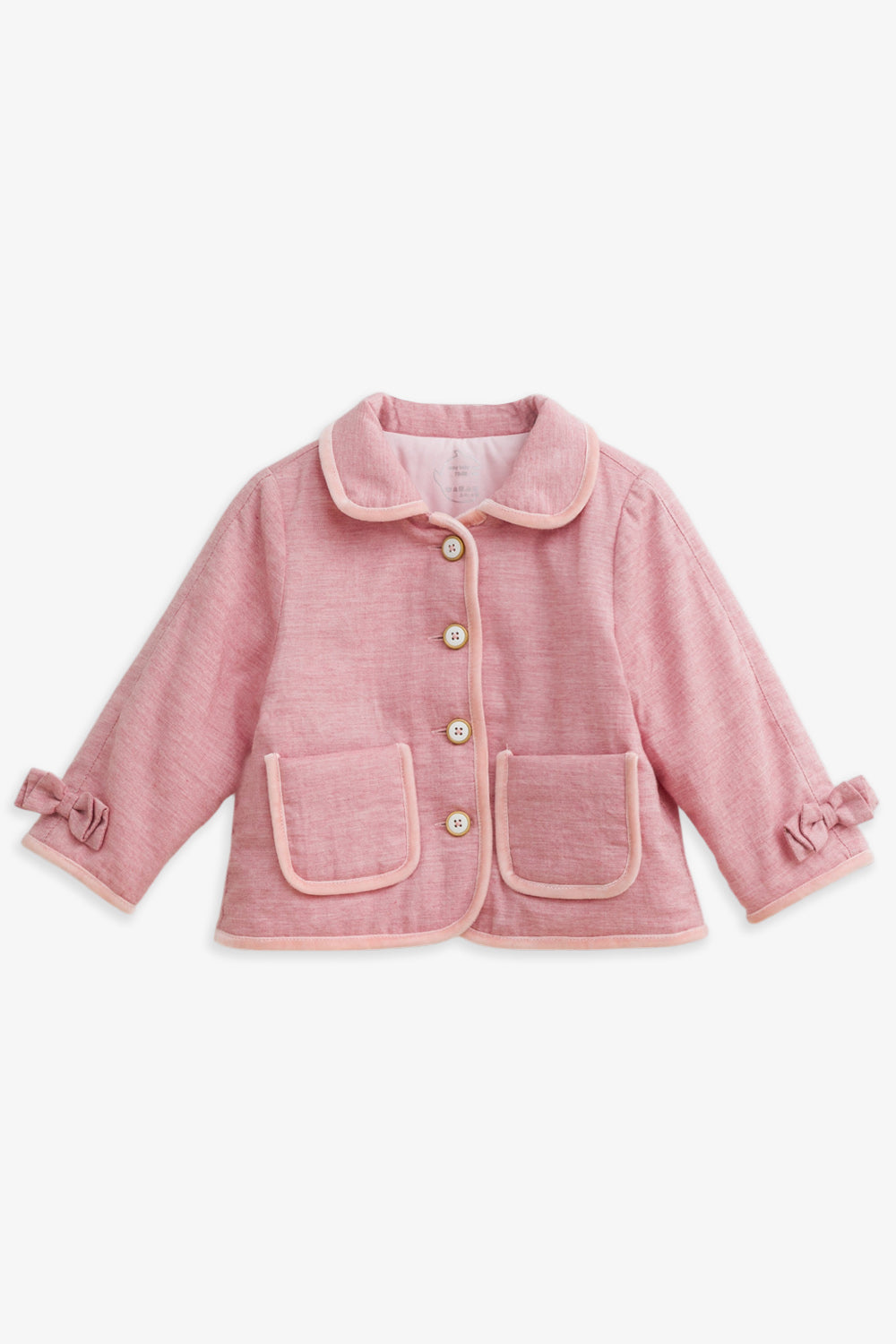 【予約商品】Mainコレクション:Rosie ラウンドカラー リボン 中綿ジャケット