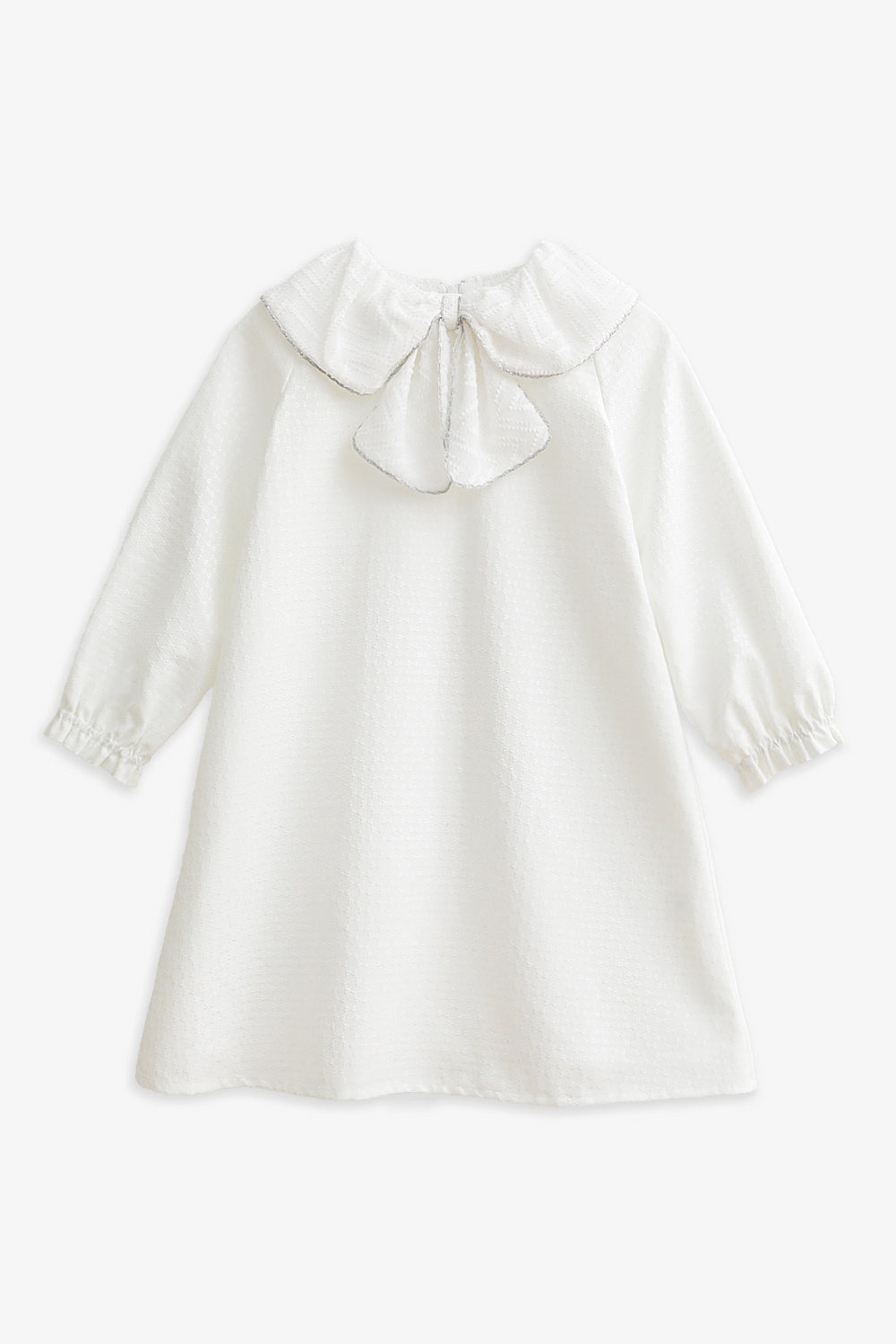 【予約商品】Luxuryコレクション:Sylvie ジャガードリボンカラー長袖ワンピース