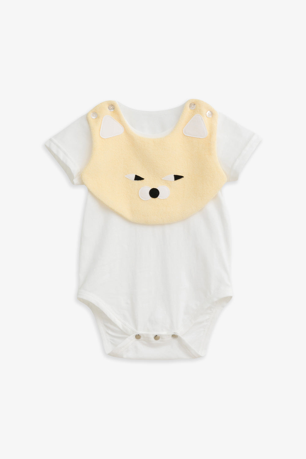 照片缺少【予約商品】Basicコレクション:bbc Zoo スタイ付き半袖ロンパース
