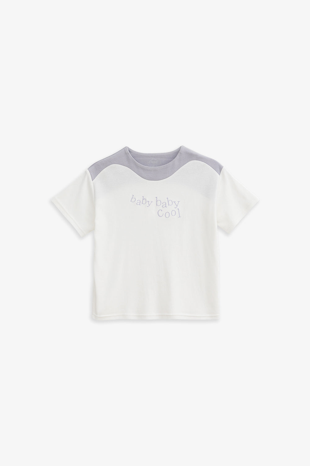 【予約商品】Main コレクション Modern ロゴ刺繍切替デザインTシャツ
