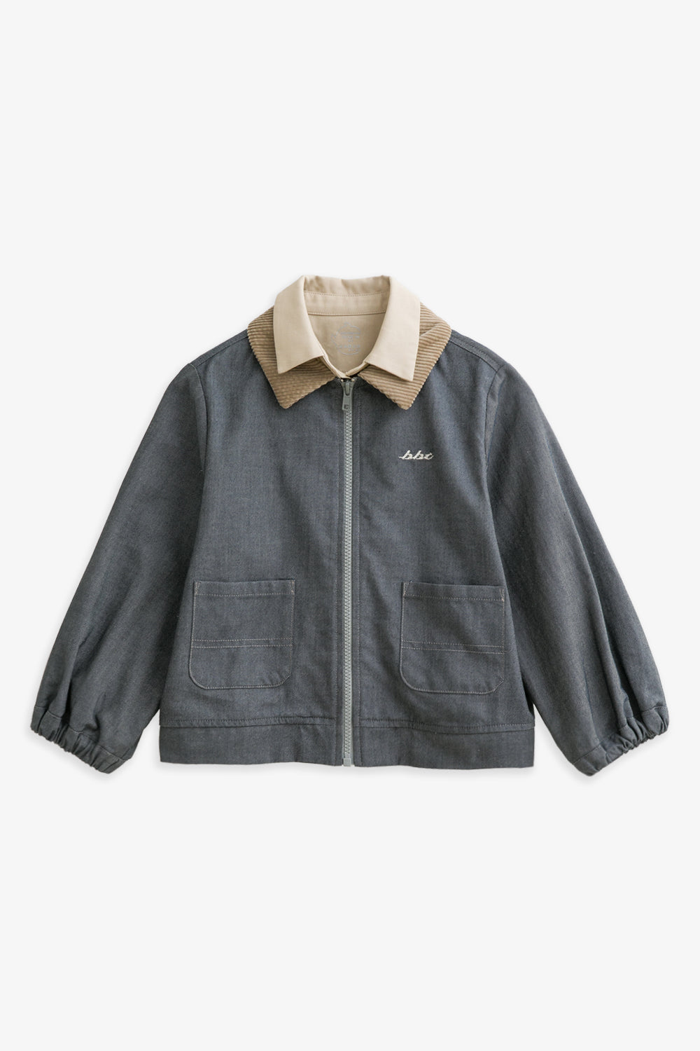 【予約商品】Mainコレクション:Arthur フェイクレイヤード デニム長袖ジャケット