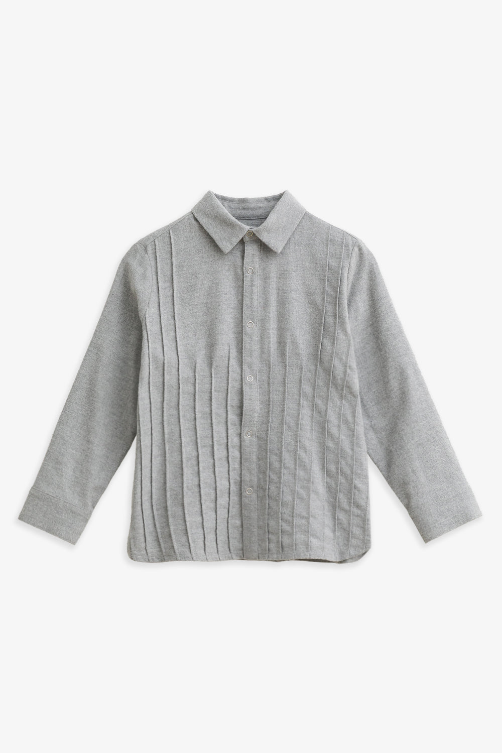 【予約商品】Mainコレクション:Little Poet ピンタック オーガニックコットン長袖シャツ