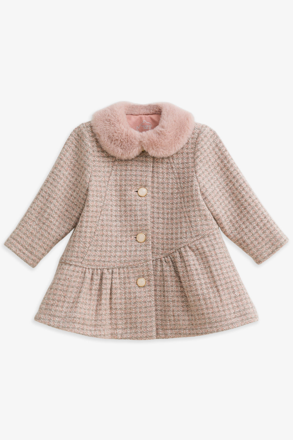 【予約商品】Luxuryコレクション:Frankie ファーカラー付き ウール 長袖コート