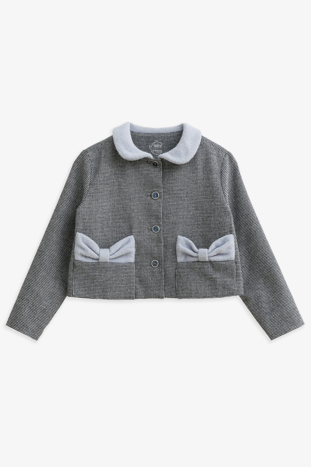 【予約商品】Luxuryコレクション:Winter Tale ハウンドトゥース リボンポケット長袖ジャケット