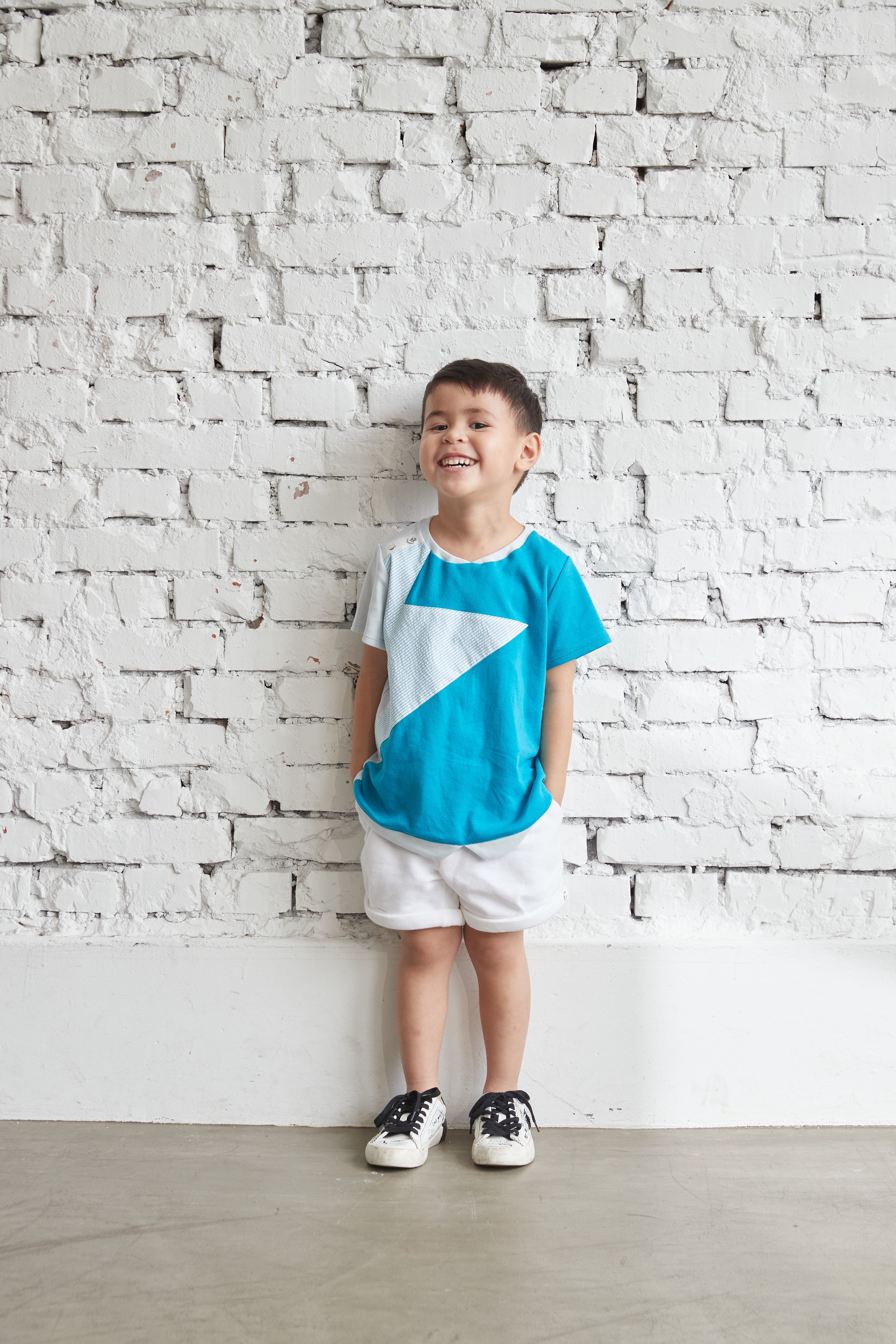 稲妻パッチワークTシャツ