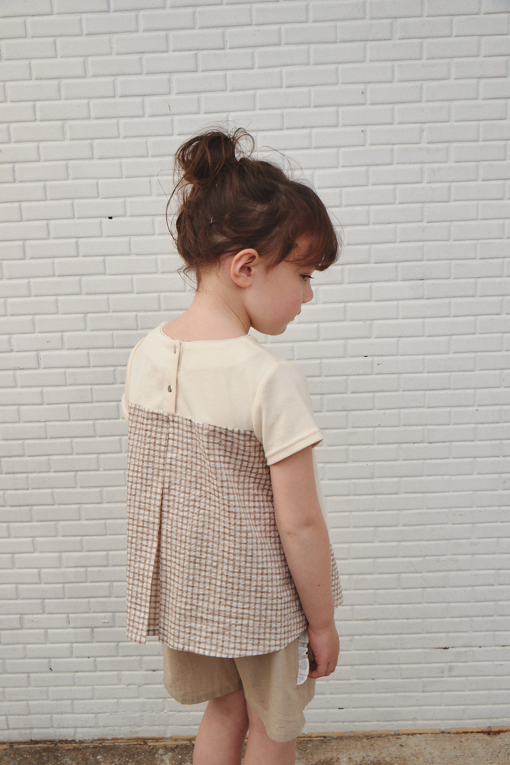 Main コレクション: Vichy - ヴィシー 花びらカラー切替えブラウス