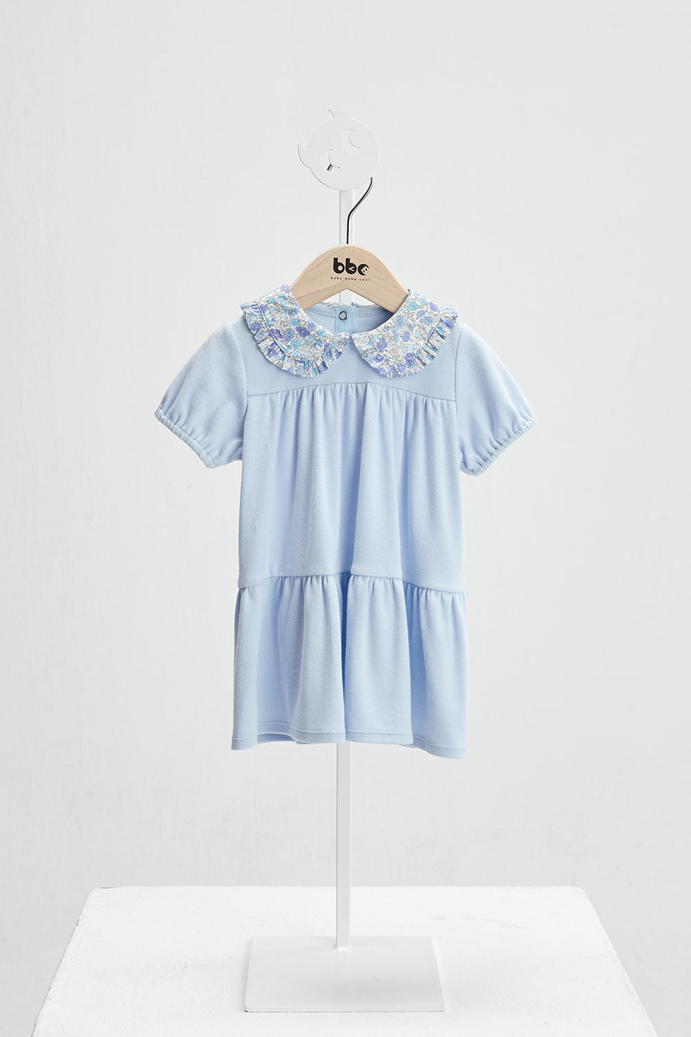 Main コレクション: Floral - フローラル フレンチ風花柄襟ケーキ型ワンピース