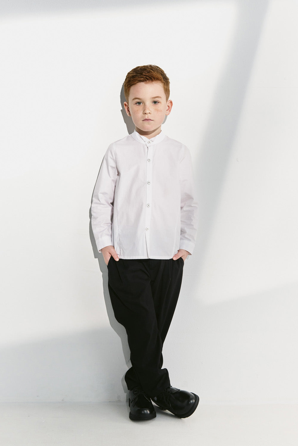 【予約商品】Main コレクション:Heritage Collar ウィングカラー長袖シャツ