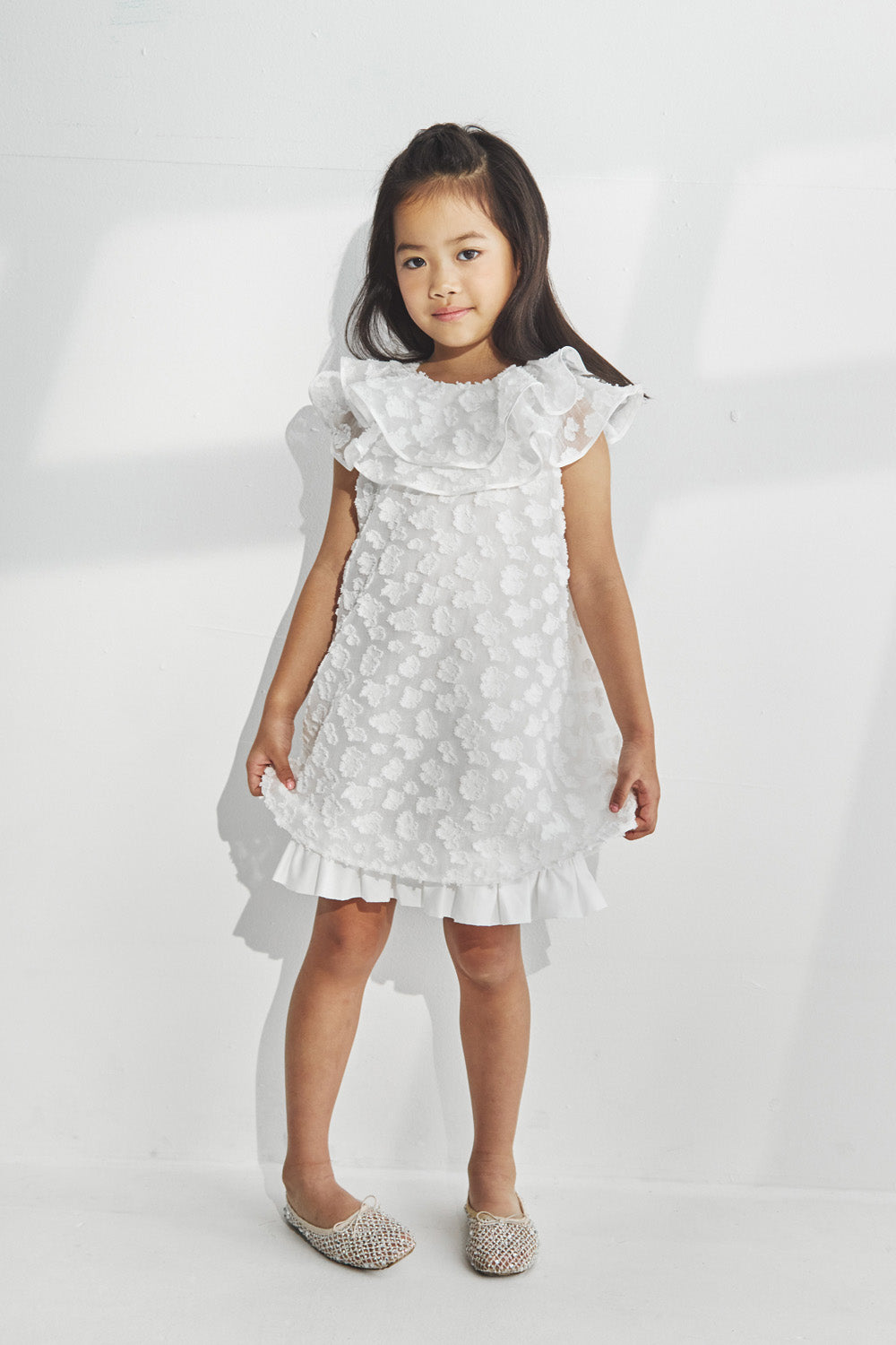 【予約商品】Luxury コレクション :Aurore フリルサーキュラーワンピース