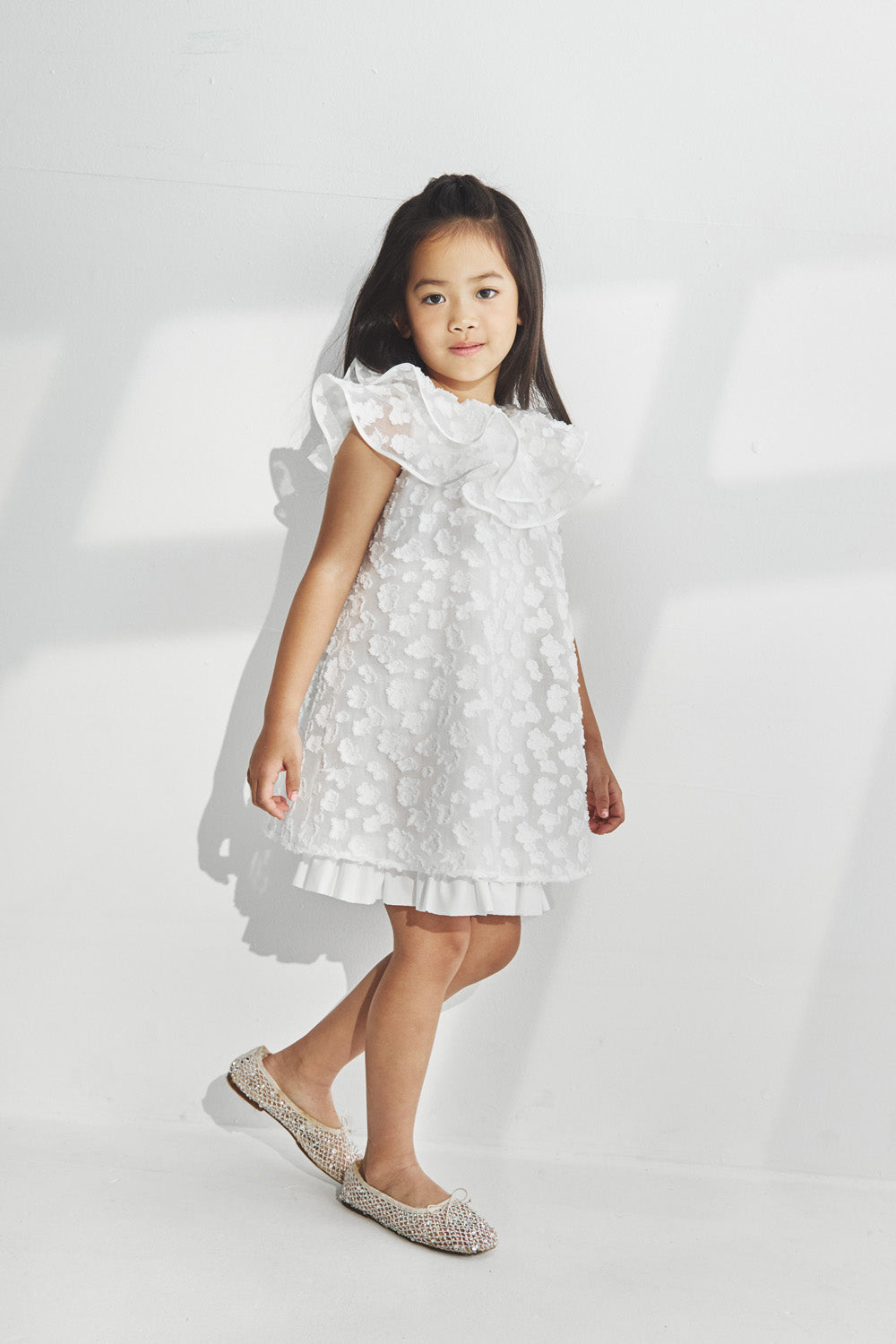 【予約商品】Luxury コレクション :Aurore フリルサーキュラーワンピース