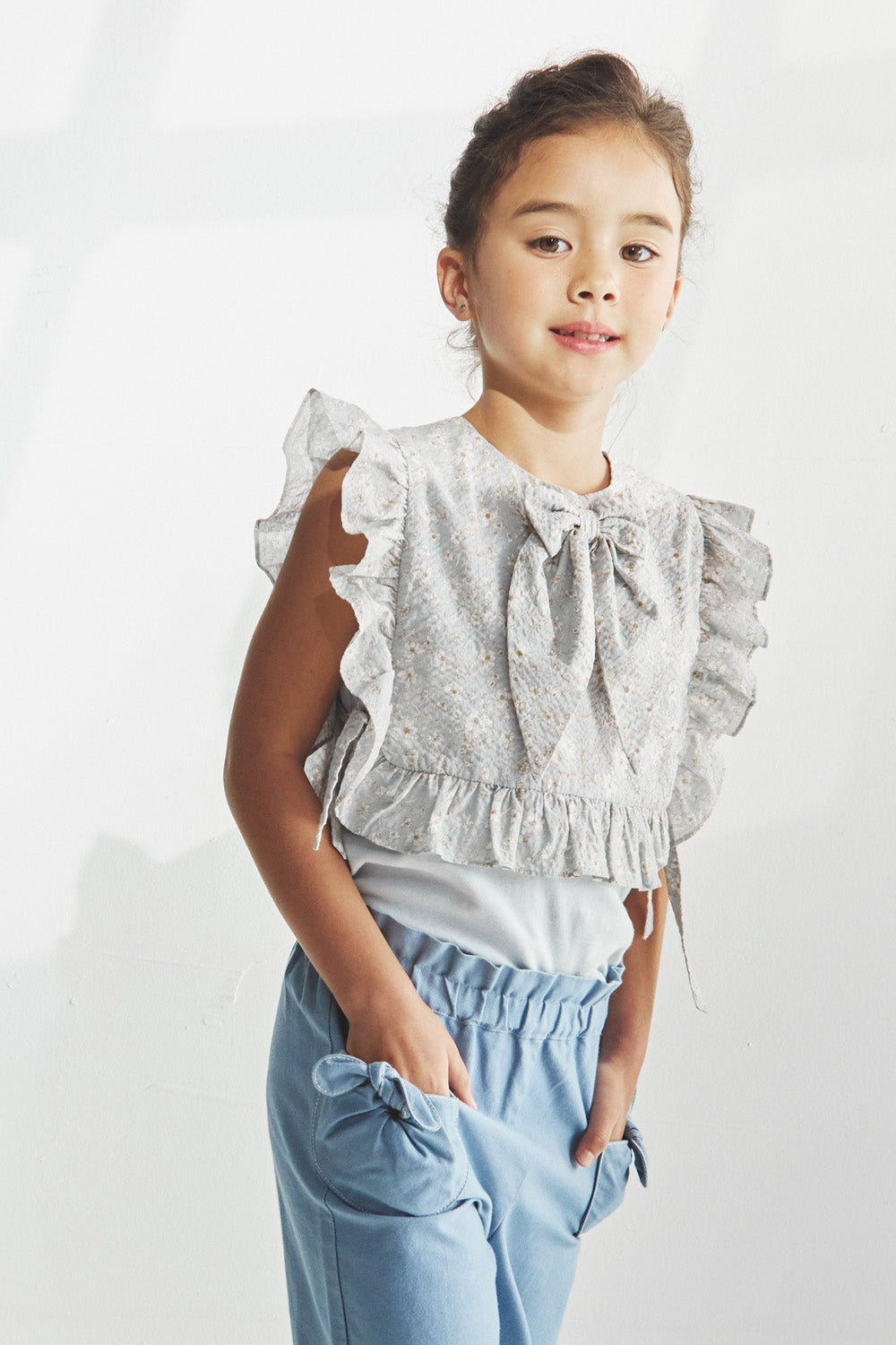 【予約商品】Luxury コレクション:Jardin フラワープリントトップス