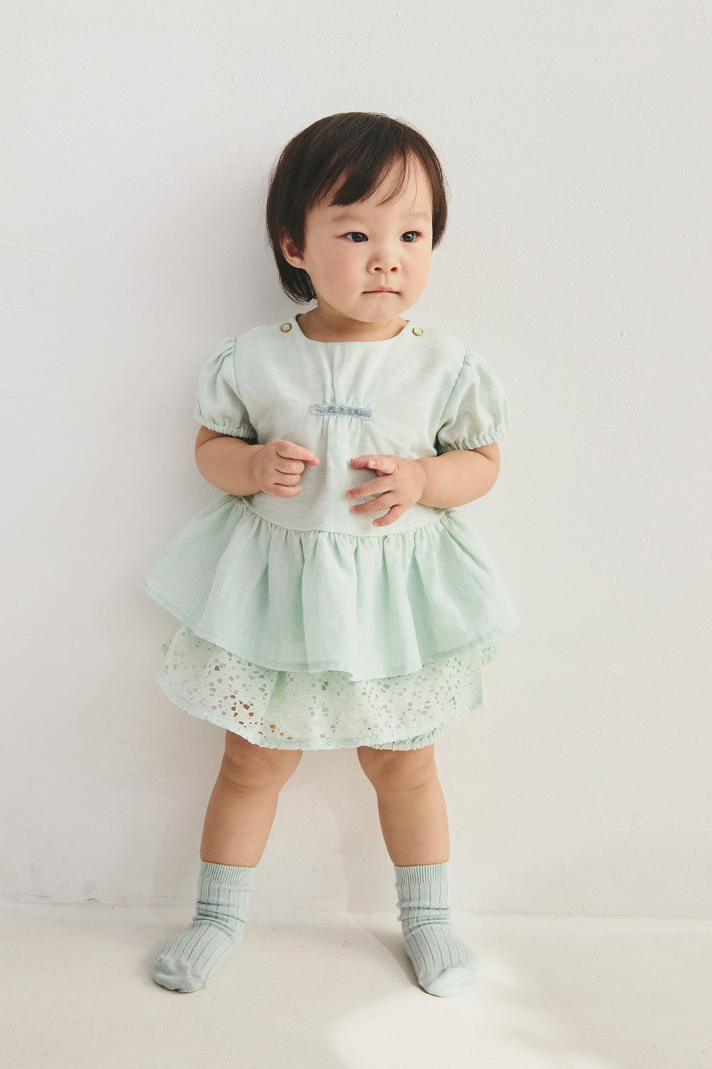 【予約商品】Mainコレクション:Nuageパフスリーブティアードトップス