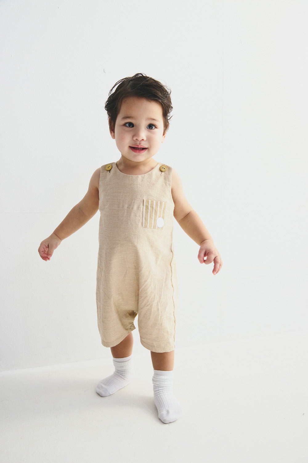 【予約商品】Main コレクション:Casual Line ポケット付きサロペット
