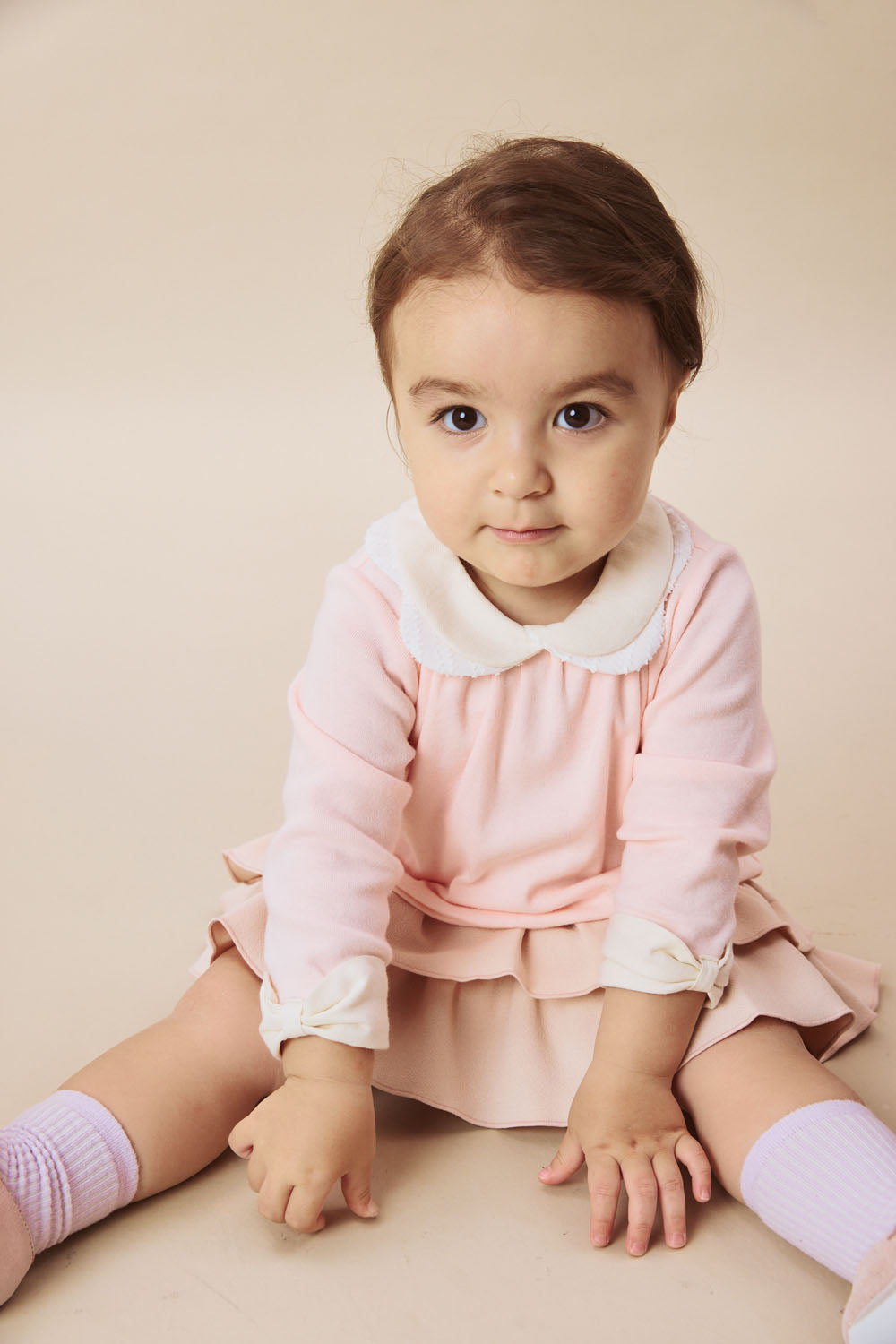 【予約商品】Mainコレクション:Lily ダブルリボンカラー長袖トップス