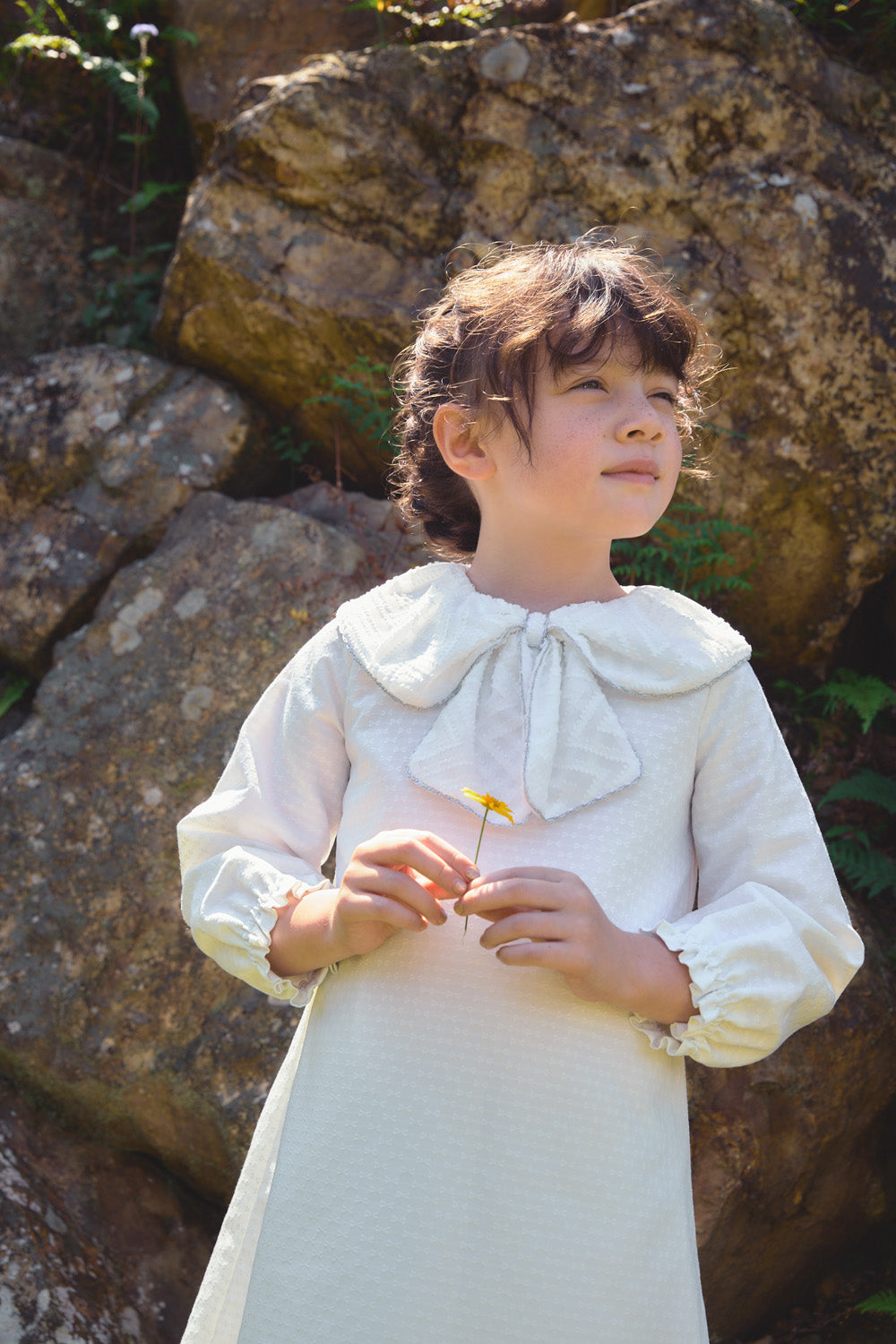 【予約商品】Luxuryコレクション:Sylvie ジャガードリボンカラー長袖ワンピース