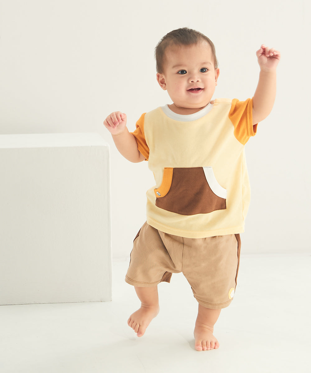 バイカラービッグポケットTシャツ