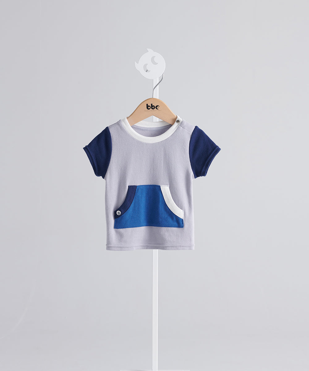 バイカラービッグポケットTシャツ