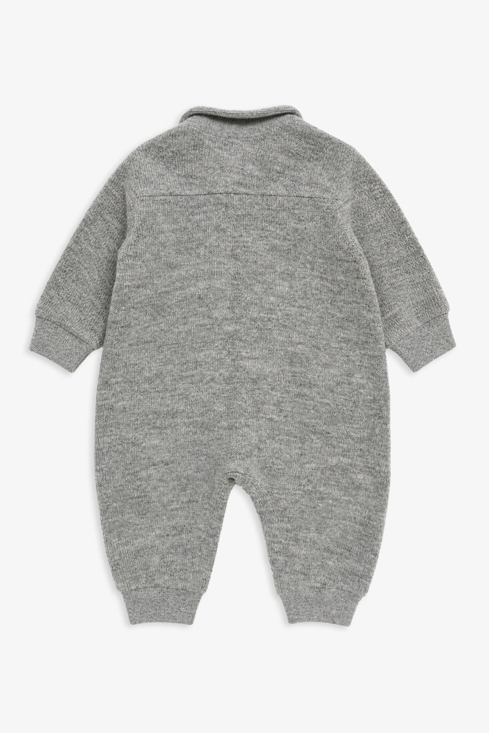 【予約商品】Luxuryコレクション:Woodland Bear ウールライクテクスチャー クマポケット長袖カバーオール