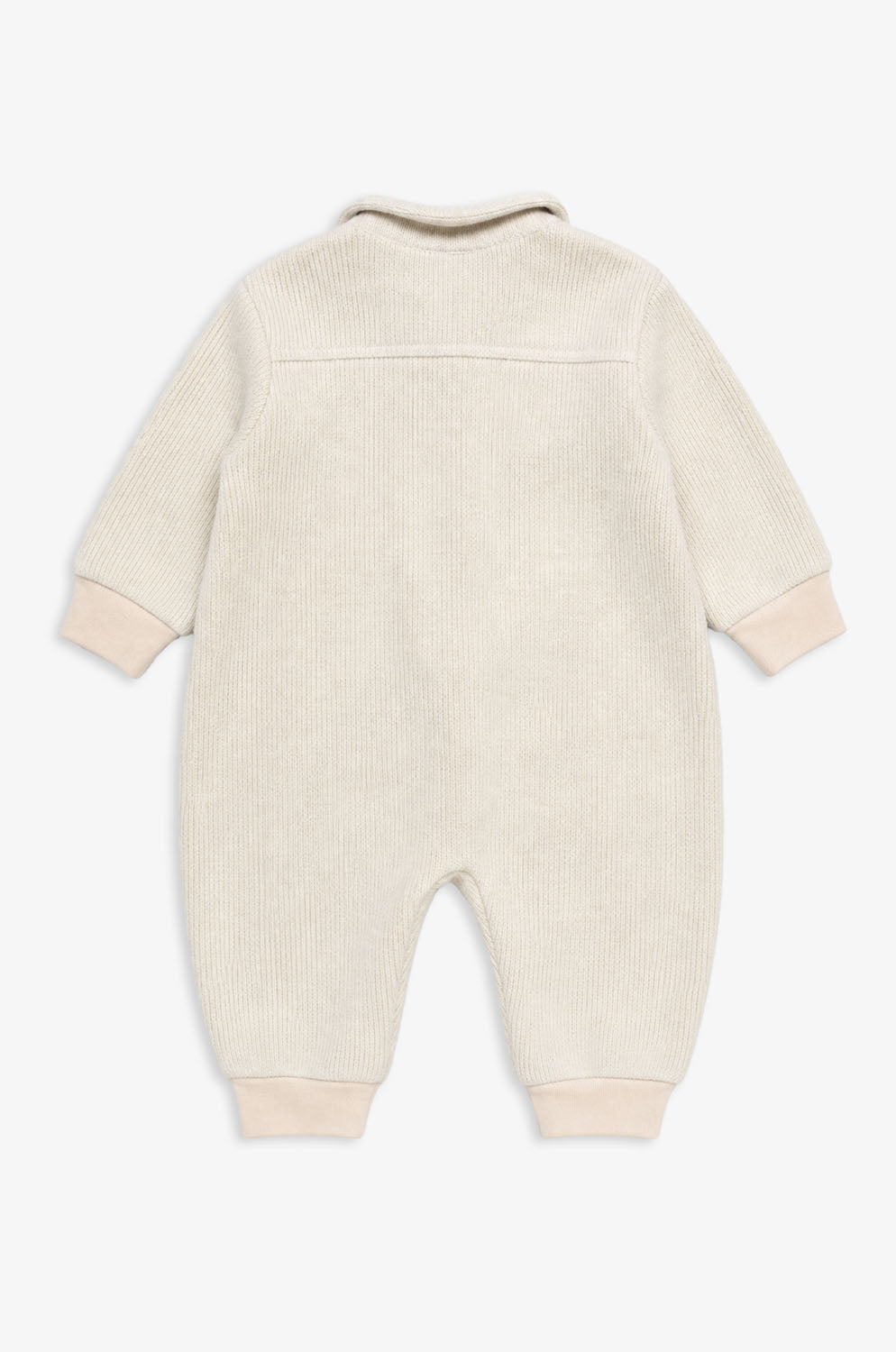 【予約商品】Luxuryコレクション:Woodland Bear ウールライクテクスチャー クマポケット長袖カバーオール