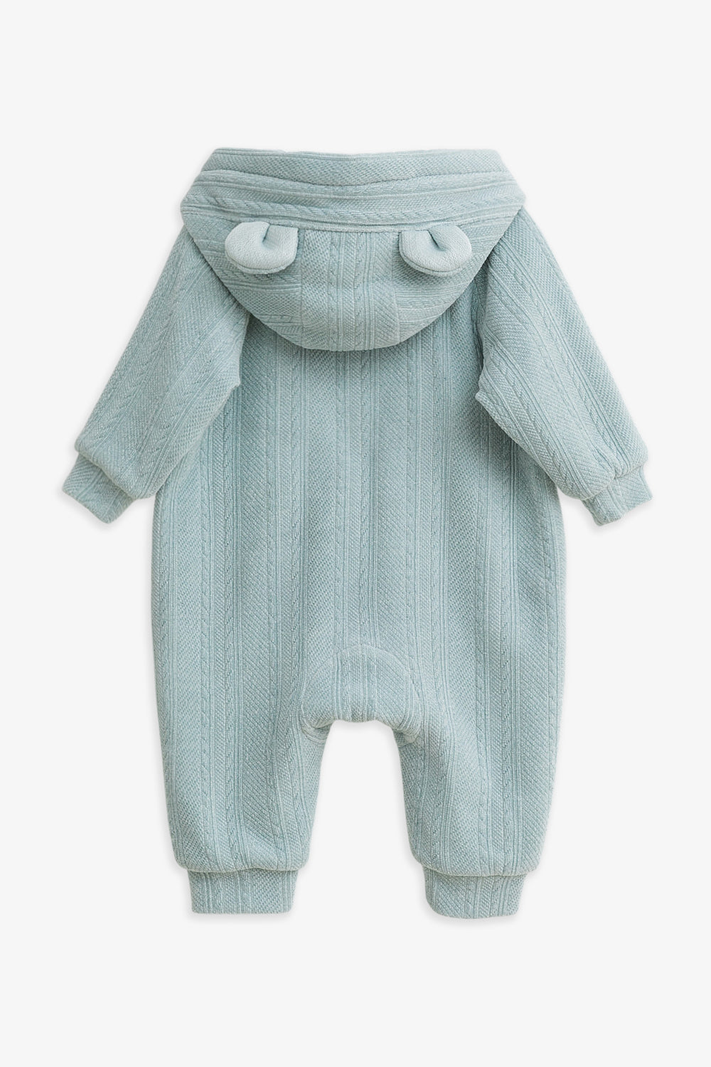 【予約商品】Luxuryコレクション:Bear Hug クマの耳 フーデッド ダブルジップ長袖カバーオール