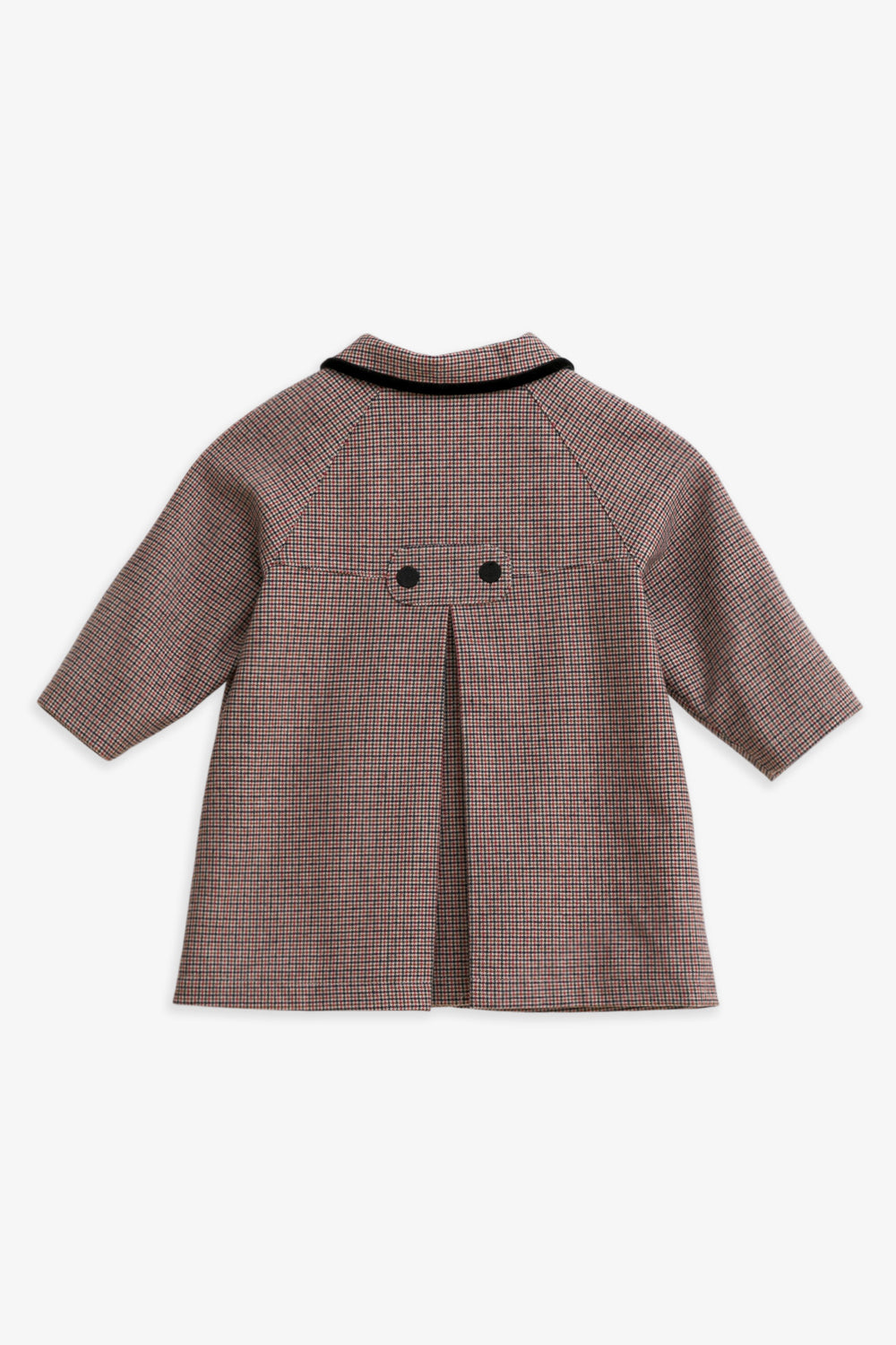 【予約商品】Luxuryコレクション:Clara ハウンドトゥース ラウンドカラー フレアコート