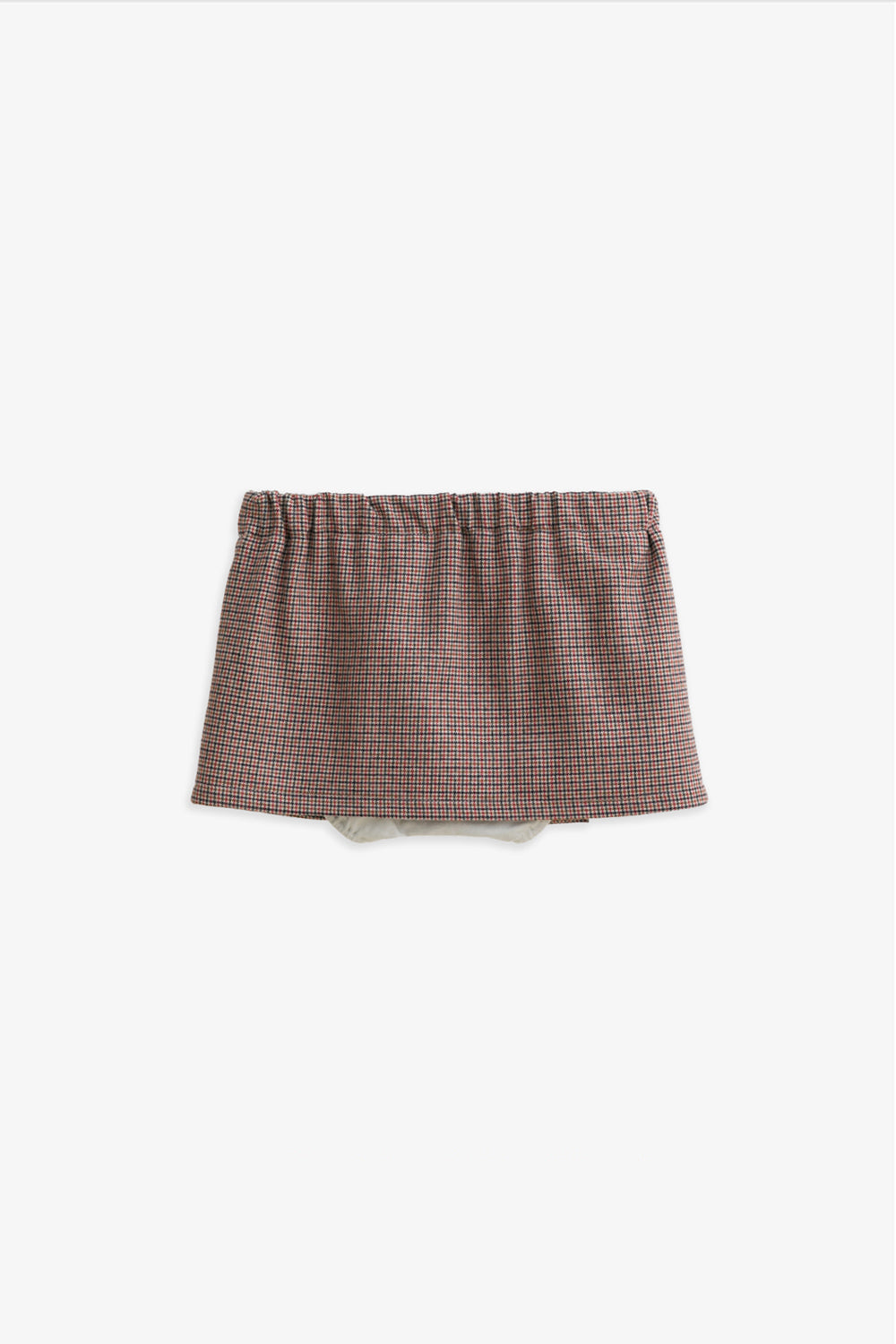 【予約商品】Luxuryコレクション:Lottie ハウンドトゥース フリルリボン プリーツ スカートロンパース