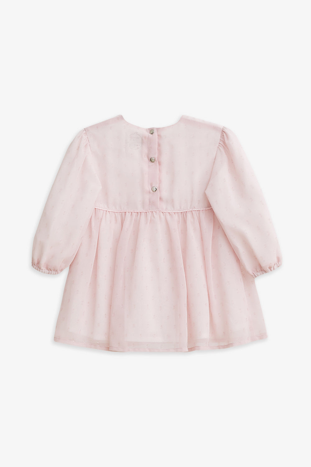 【予約商品】Luxuryコレクション:Cecilia Sparkle ラメシフォン ギャザーリボン長袖ワンピース