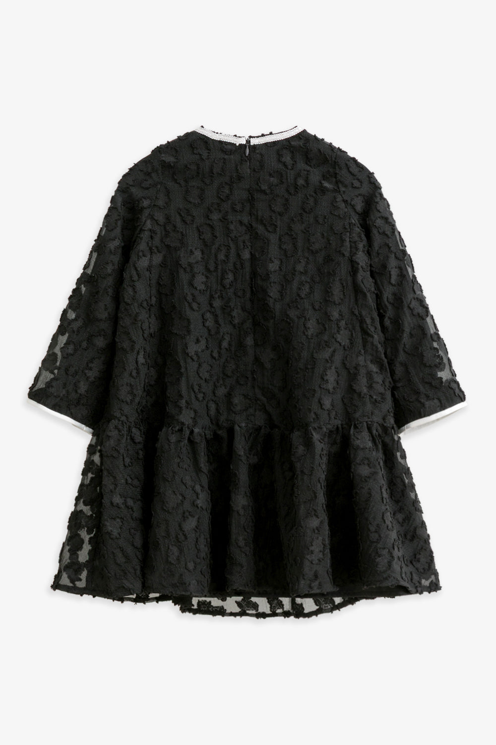 【予約商品】Luxuryコレクション:Daisy Cloud クラウドジャガード ラッフル長袖ワンピース