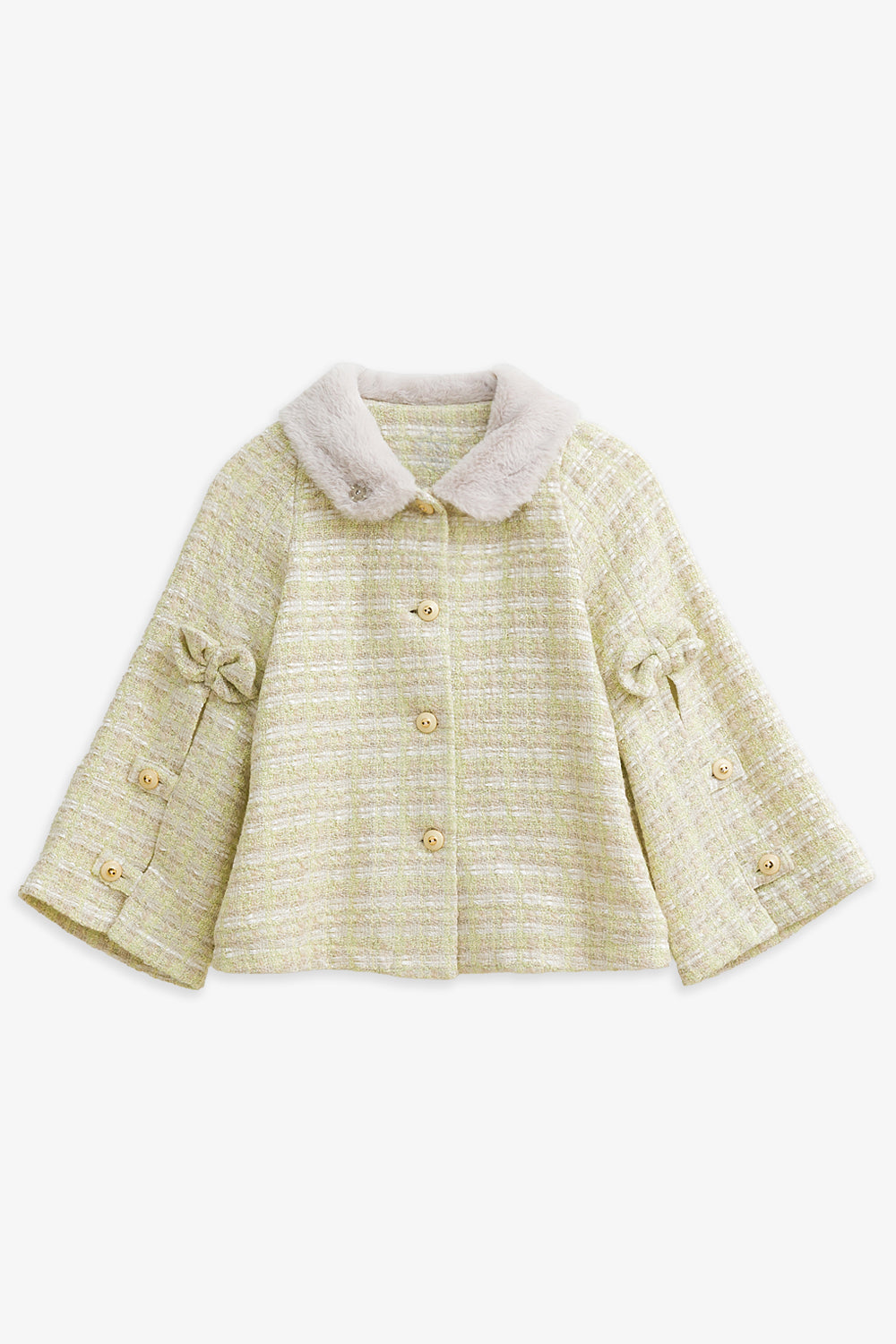 【予約商品】Luxuryコレクション:Autumn Letter ラメツイード ポンチョ風長袖ジャケット