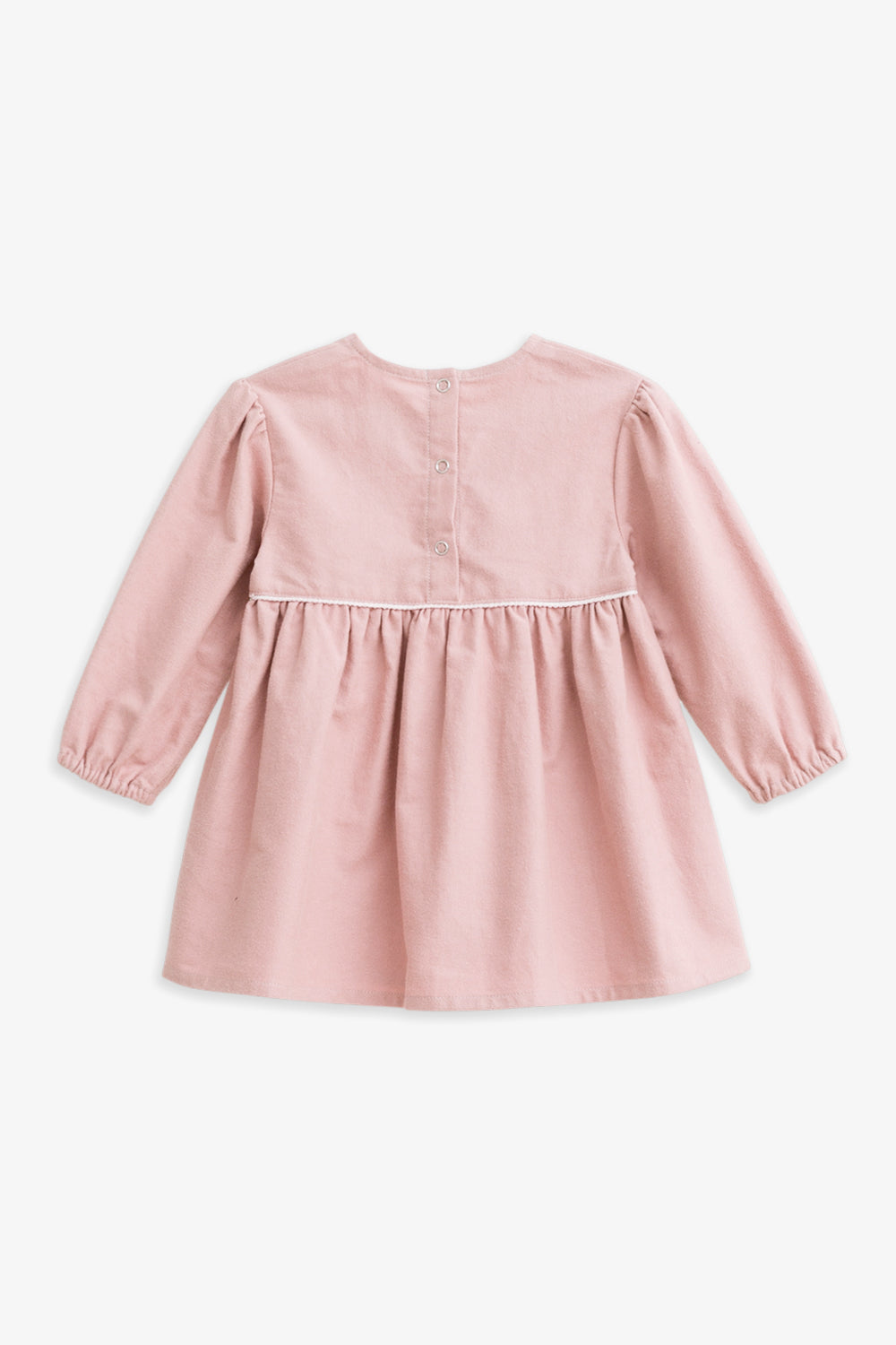 【予約商品】Mainコレクション:Cecilia ギャザーリボン オーガニックコットン長袖ワンピース