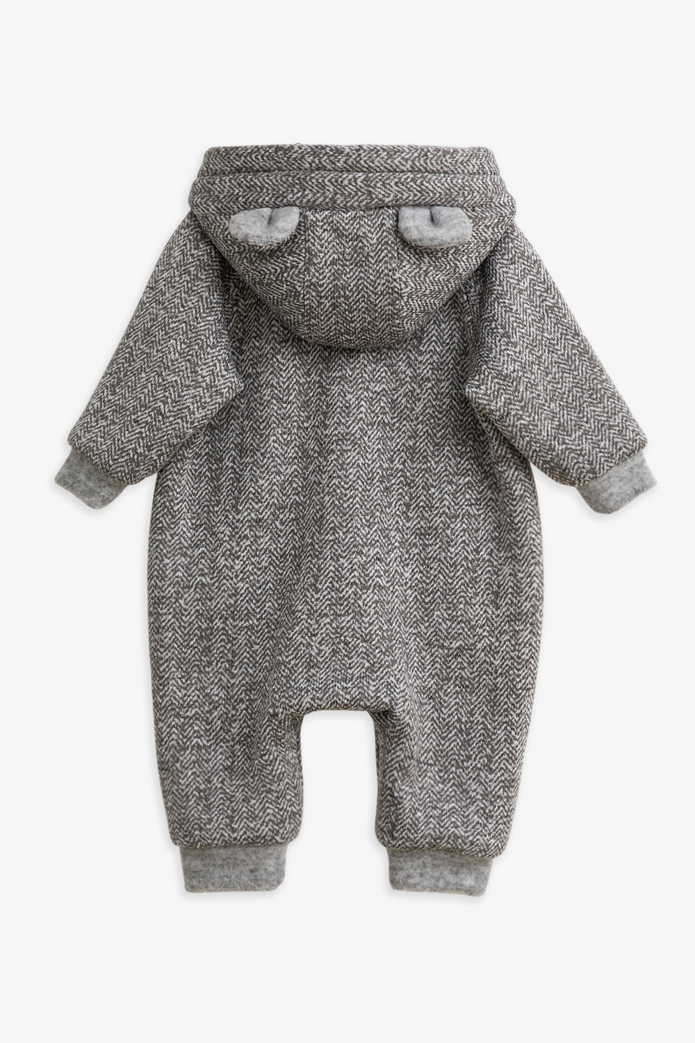 【予約商品】Luxuryコレクション:Bear Hug クマの耳 フーデッド ダブルジップ長袖カバーオール
