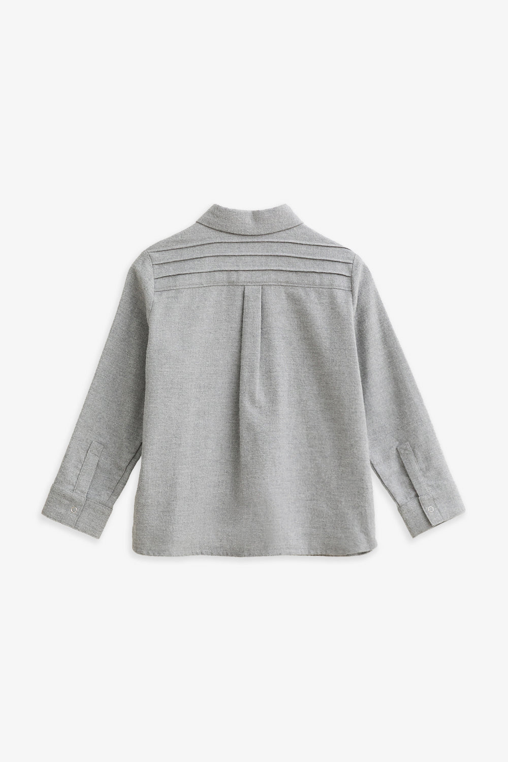 【予約商品】Mainコレクション:Little Poet ピンタック オーガニックコットン長袖シャツ