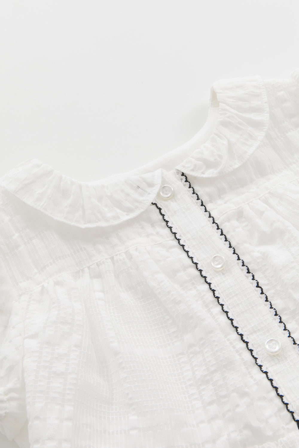 【予約商品】Luxury コレクション:Cotton Breeze コットンリネン混フリルワンピース