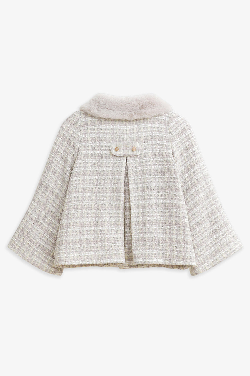 【予約商品】Luxuryコレクション:Autumn Letter ラメツイード ポンチョ風長袖ジャケット