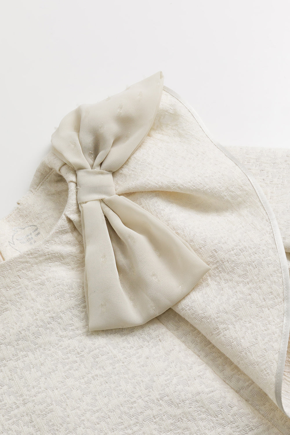 【予約商品】Luxuryコレクション:Opal ラメグリッター リボン ラッフルオーガンジー長袖ワンピース
