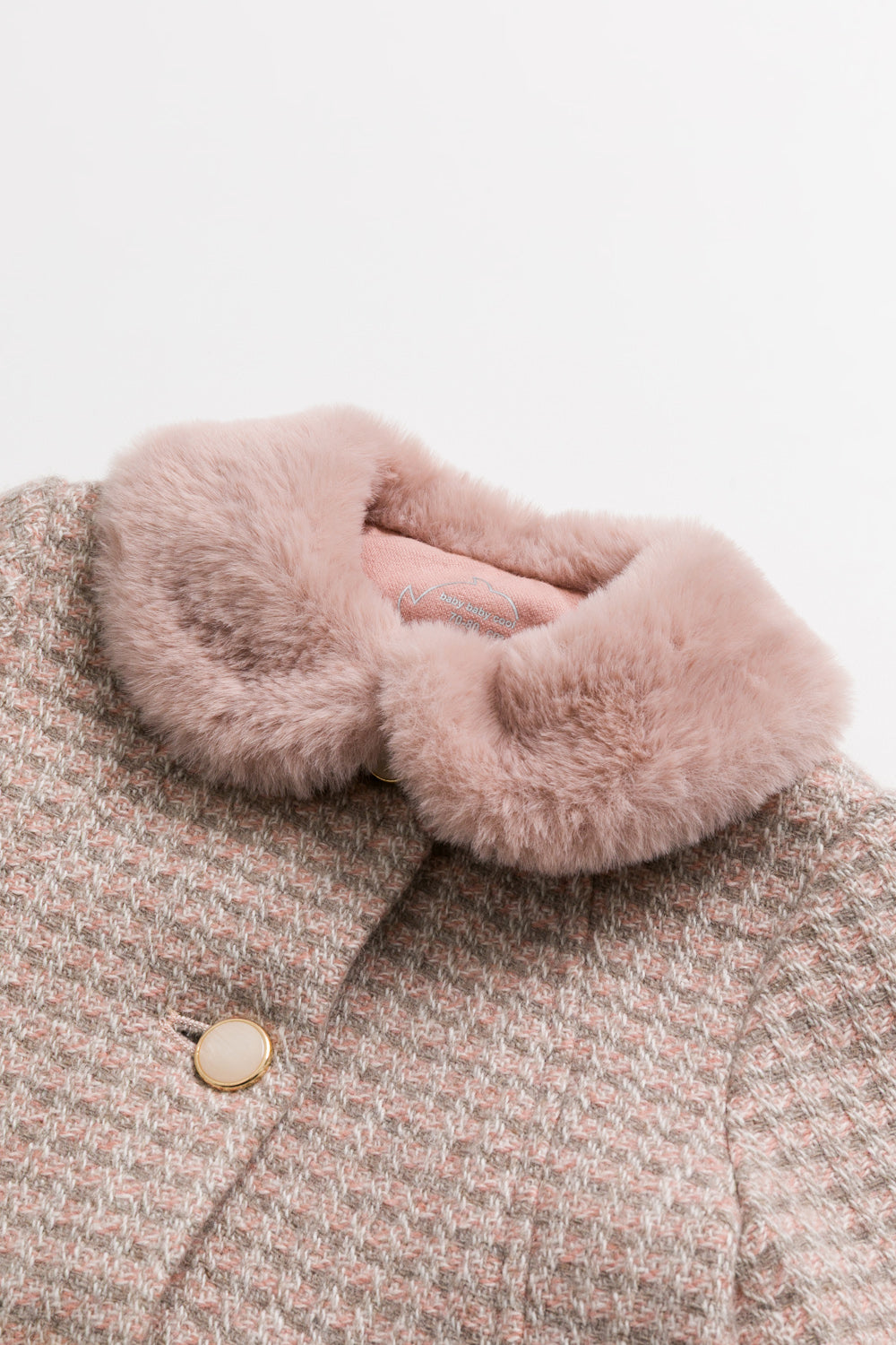 【予約商品】Luxuryコレクション:Frankie ファーカラー付き ウール 長袖コート