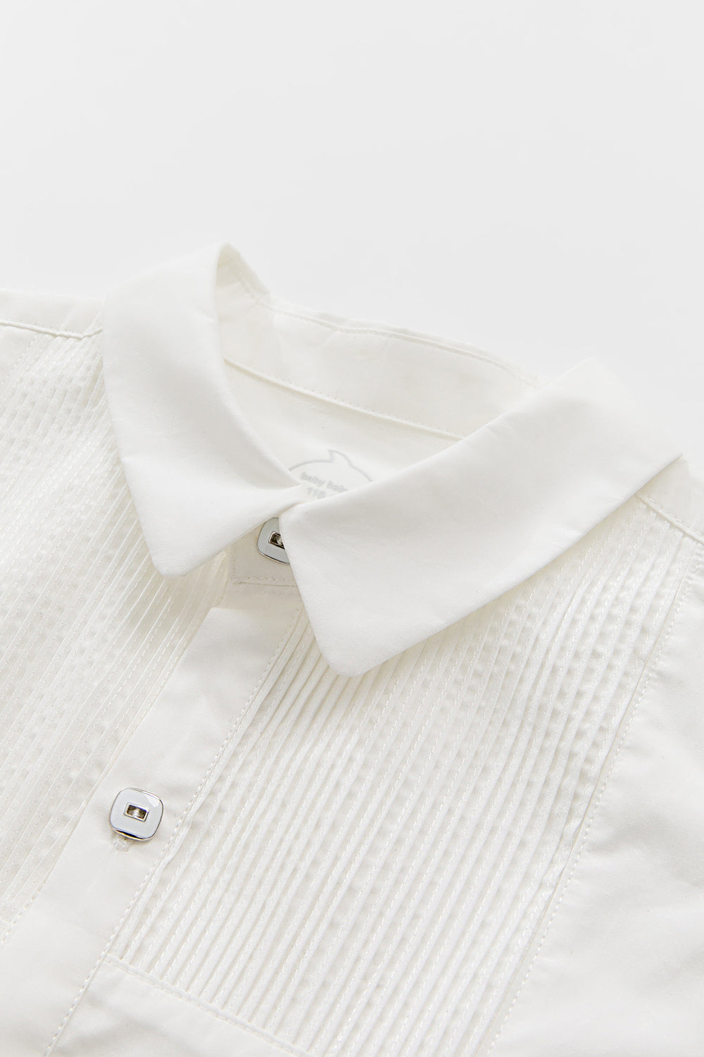 【予約商品】Main コレクション:Heirloom Pintuck ピンタックホワイト長袖シャツ
