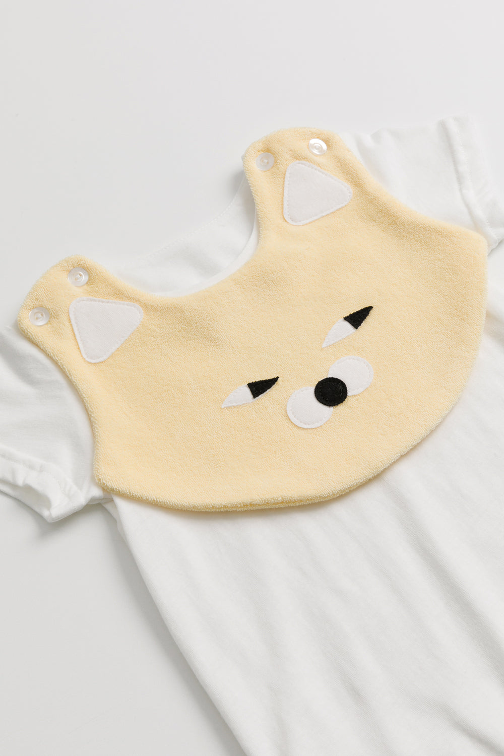 照片缺少【予約商品】Basicコレクション:bbc Zoo スタイ付き半袖ロンパース