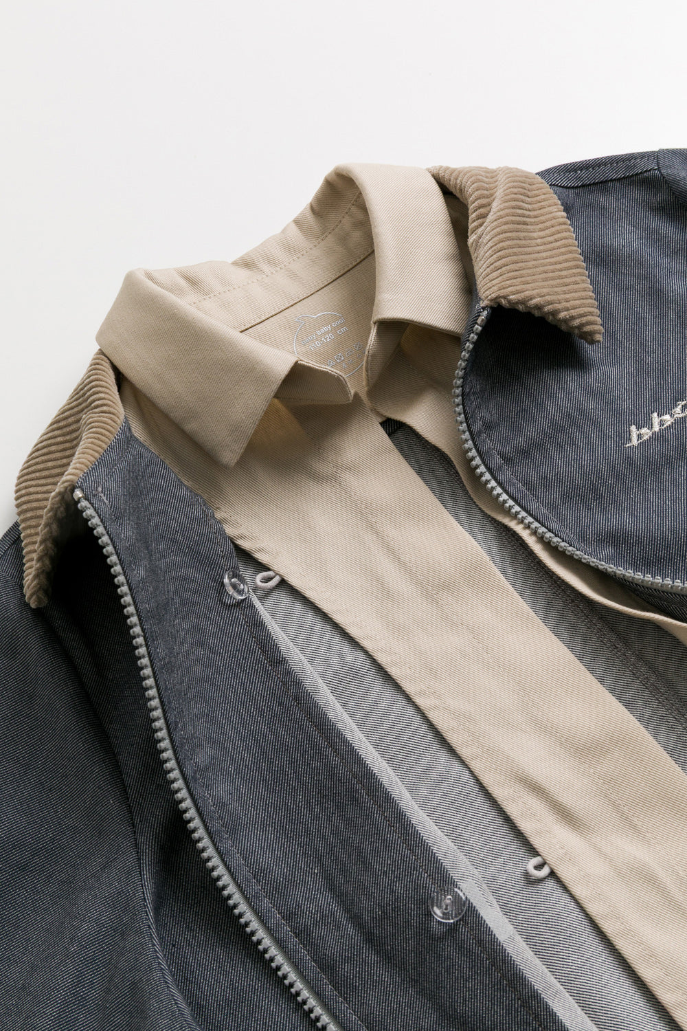 【予約商品】Mainコレクション:Arthur フェイクレイヤード デニム長袖ジャケット
