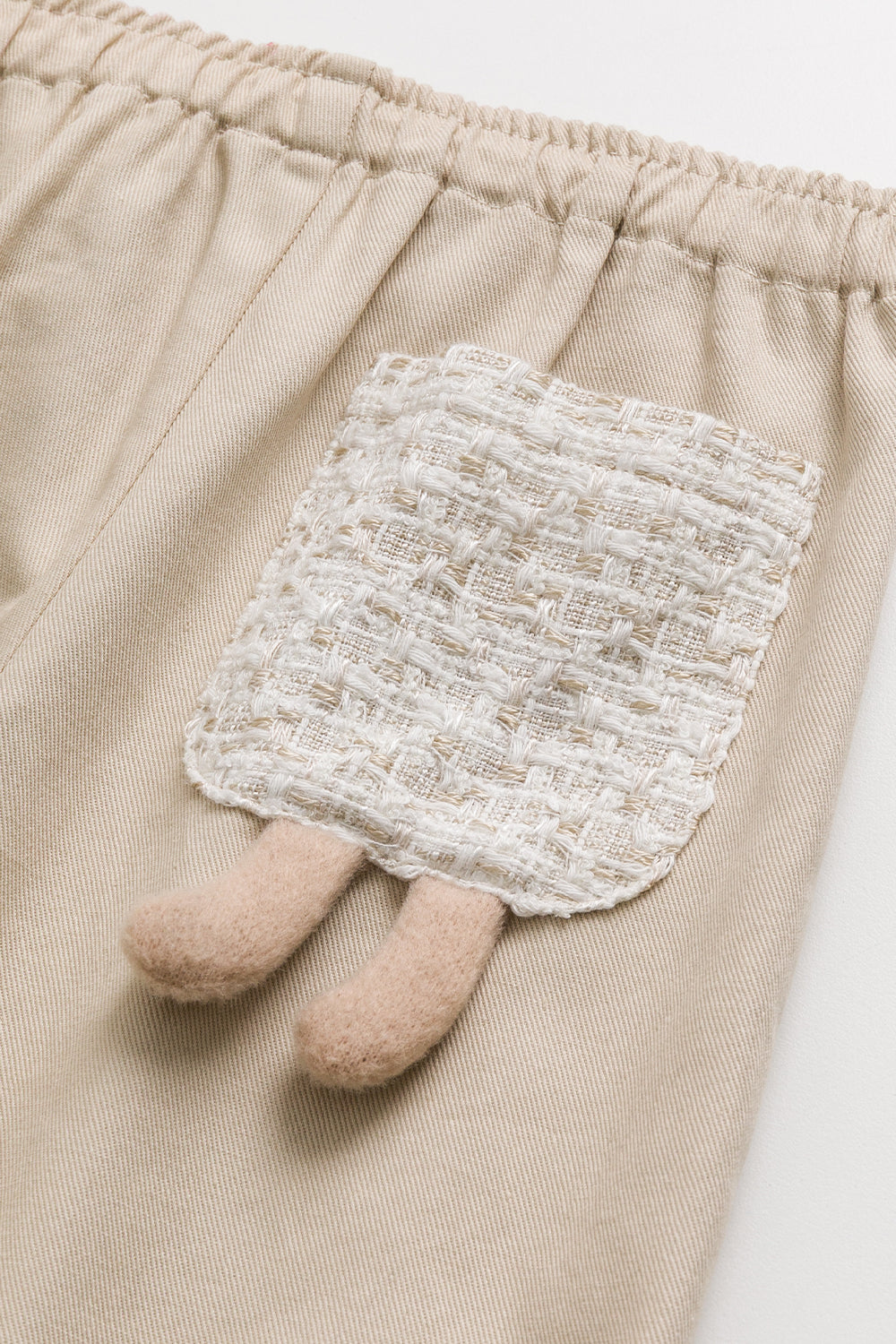 【予約商品】Mainコレクション:Elsie Bunny 裾フリル オーガニックコットン ロングパンツ
