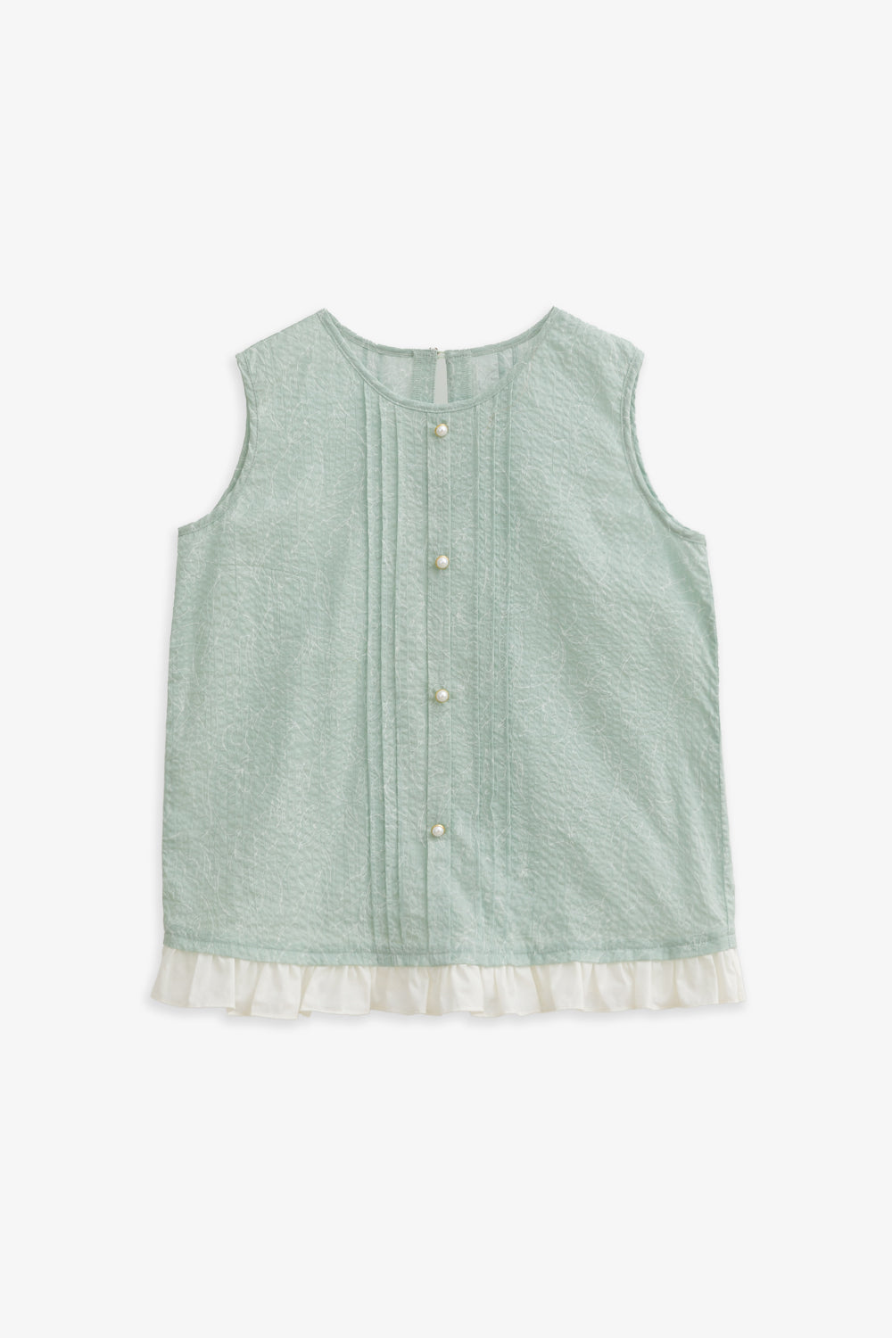 【予約商品】Luxury コレクション：Bloom ピンタックフロントノースリーブトップス
