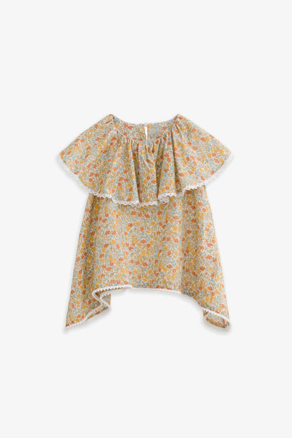 【予約商品】Luxury コレクション：Warm Garden フラワープリントサーキュラートップス