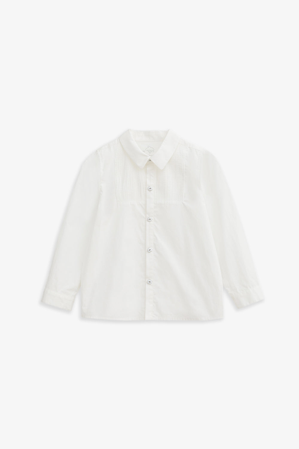 【予約商品】Main コレクション：Heirloom Pintuck ピンタックホワイト長袖シャツ
