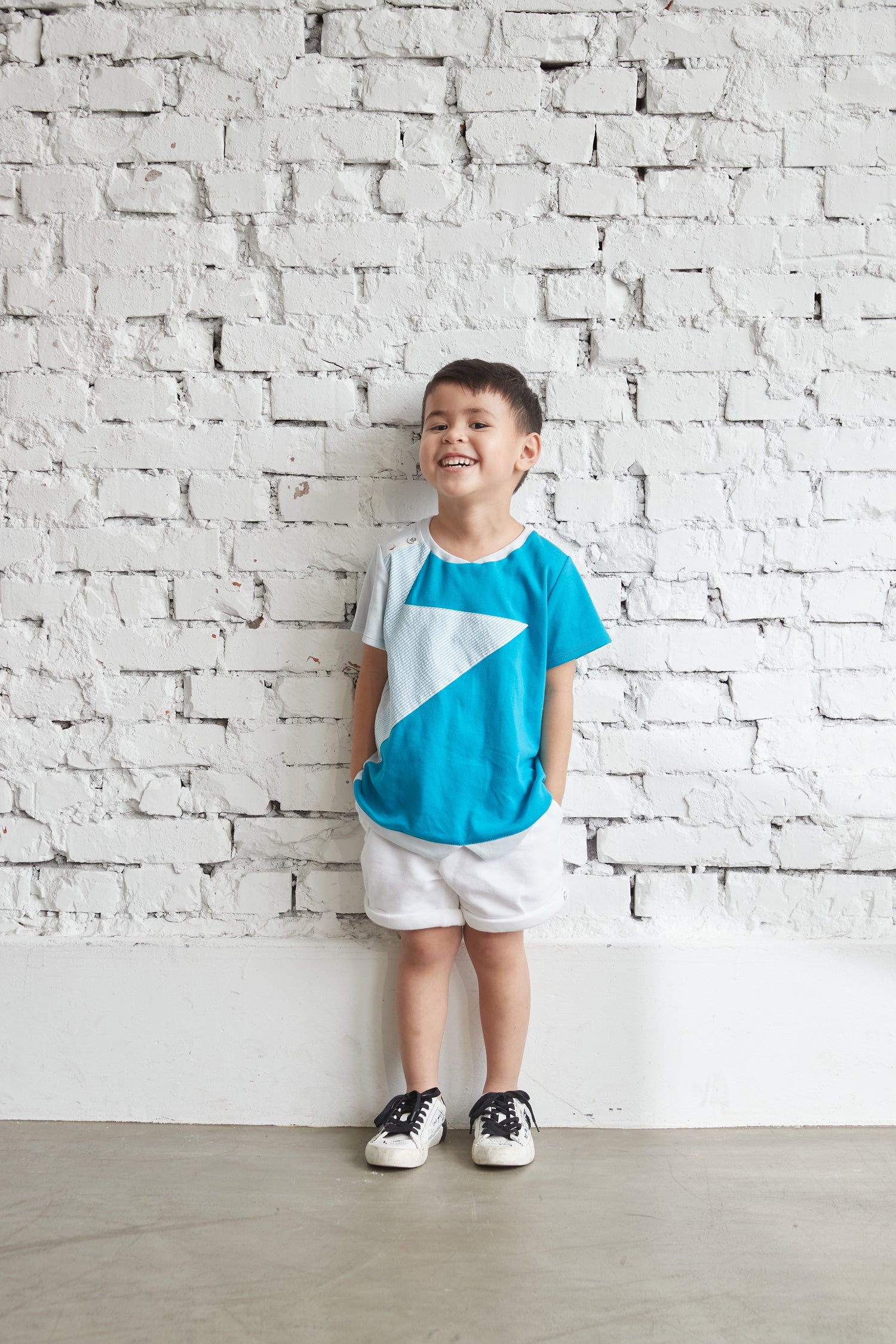 稲妻パッチワークTシャツ